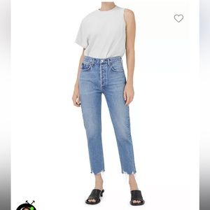 AGOLDE Riley Cotton Cropped High Rise Jeans